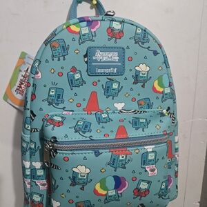 Loungefly Adventure Time Backpack - Teal and Multicolor